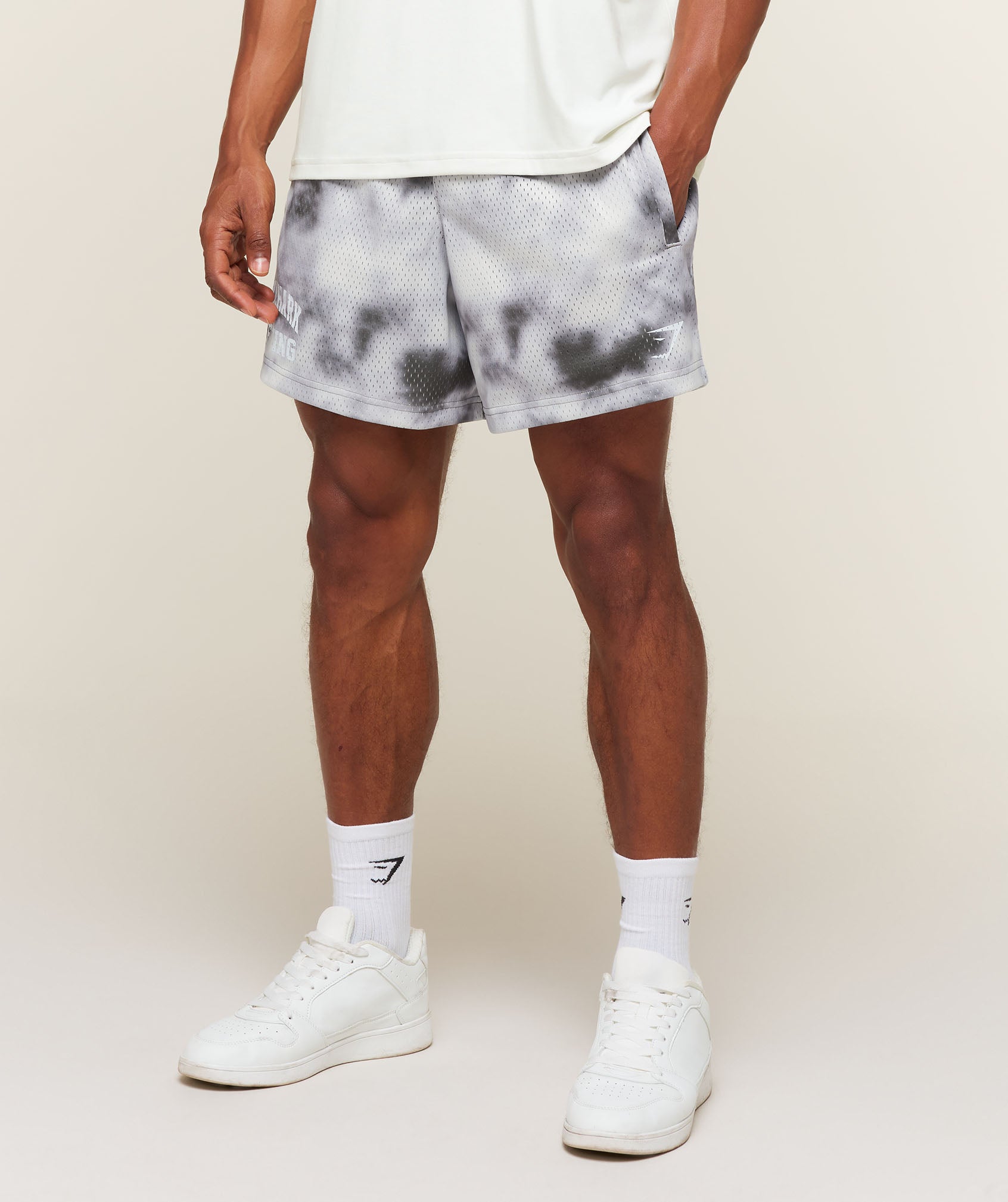 Lifting Mesh 5" Shorts - Mist Grey — imagem 3