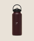 Metal Insulated Straw Bottle 1L - Cherry Purple — imagem 1