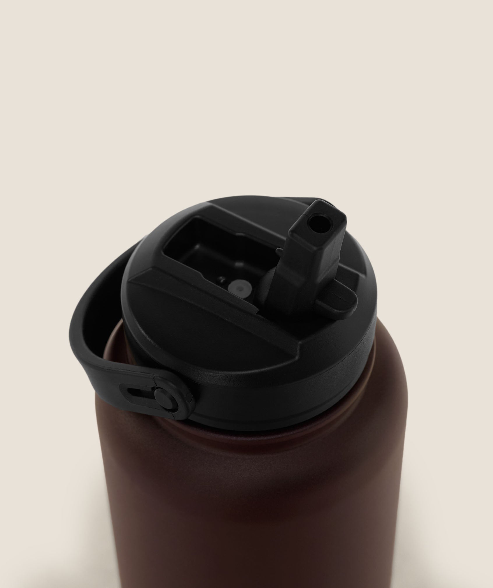 Metal Insulated Straw Bottle 1L - Cherry Purple — imagem 3