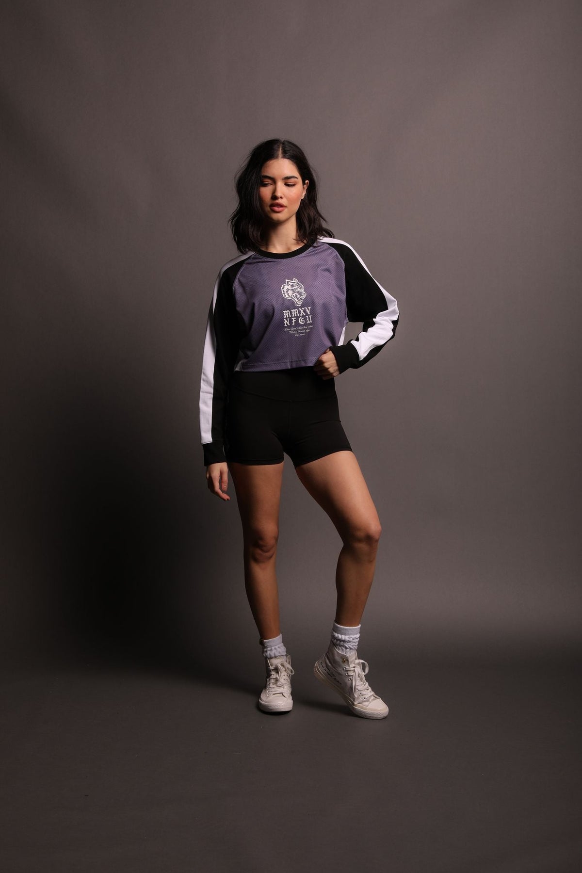 She Mori MMXV (Cropped) Racing Jersey in Vintage Plum/White - imagem 2