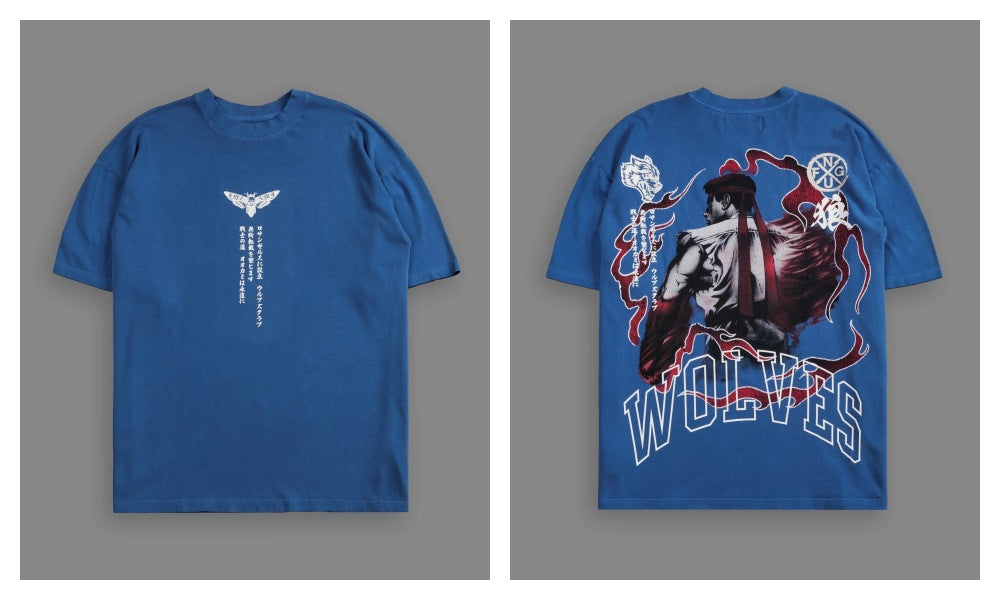 Camiseta Oversized Darc Sport Wolves Anime