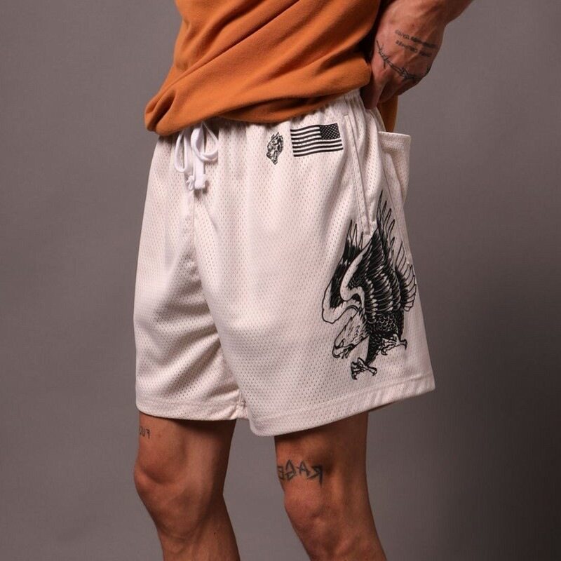 DARCSPORT RAGING WOLF BLACK TRAINING SHORTS