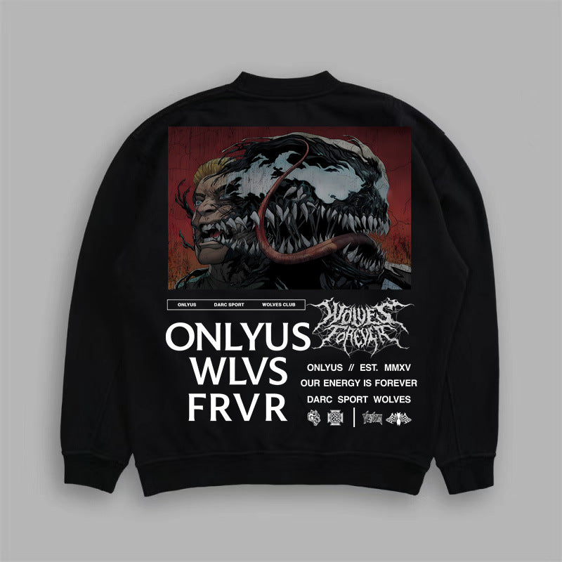 Moletom Darc Sport "ONLYUS WLVS FRVR".