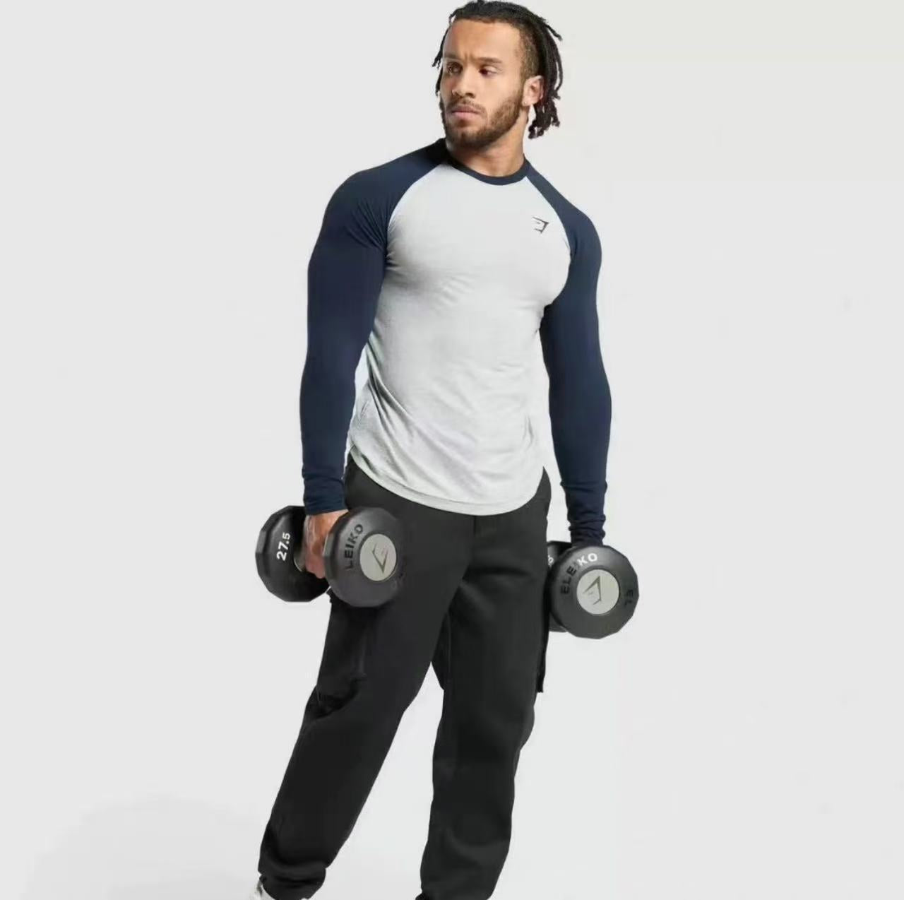 Camiseta Manga Longa Raglan Gymshark Colorblock