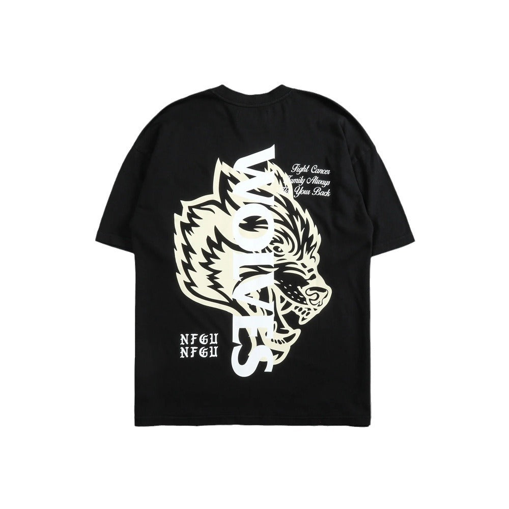 Camiseta Oversized Darc Sport Wolves Estampa Lobo