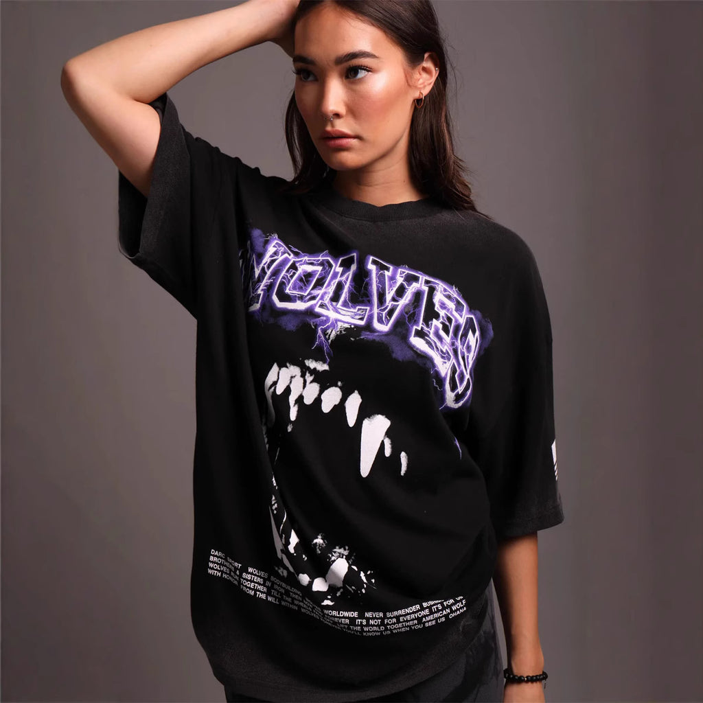Camiseta Oversized Darc Sport Wolves Bodybuilding