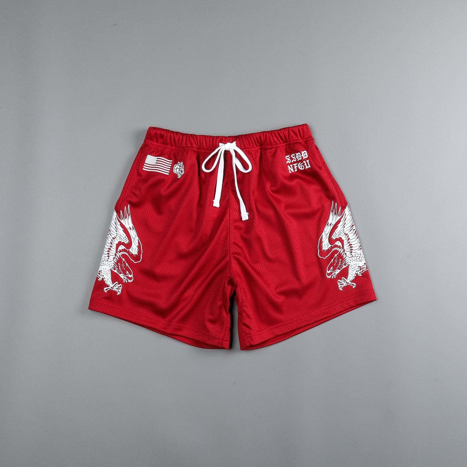 DARCSPORT RAGING WOLF BLACK TRAINING SHORTS