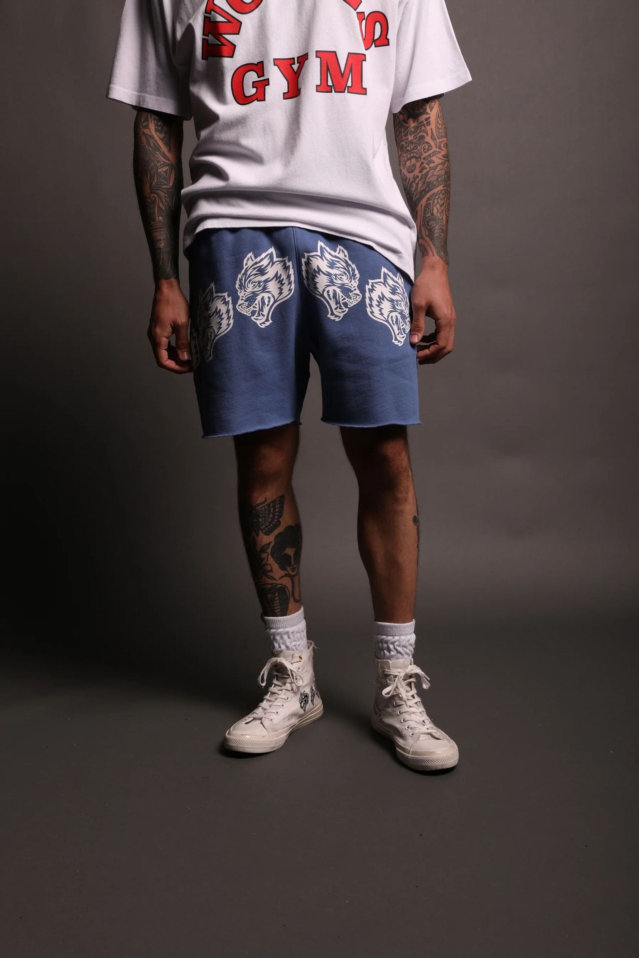 DUAL WLVS FRVR TRACK SHORTS