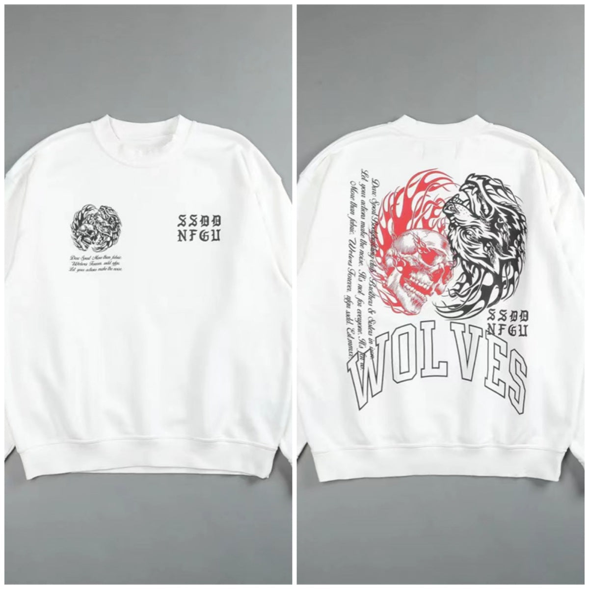 Moletom Crewneck Darc Sport Wolves Oversized