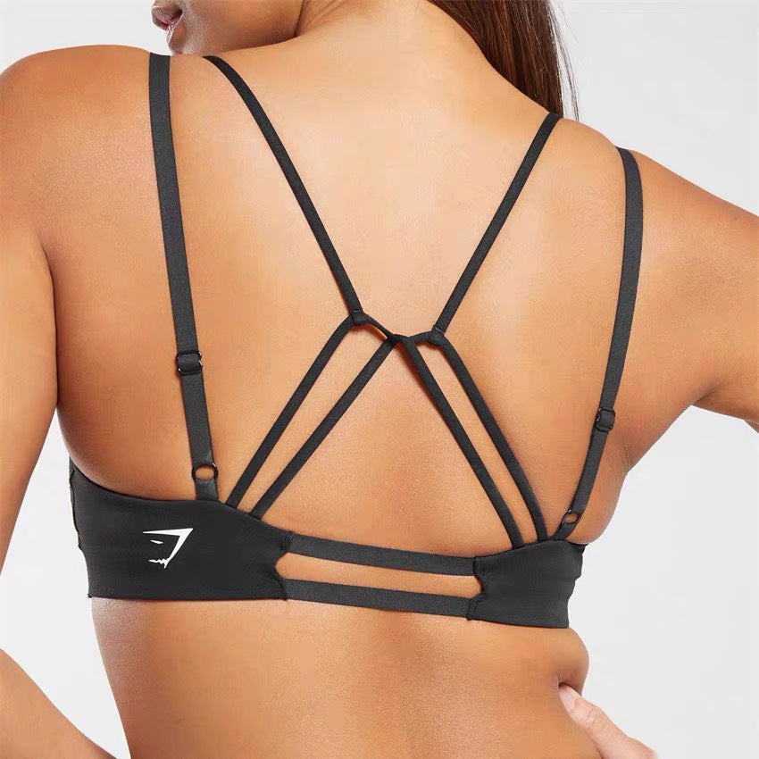 Top Esportivo Gymshark Alças Cruzadas Costas Abertas