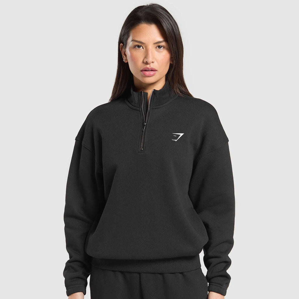 Moletom com Capuz Half-Zip Gymshark Oversized