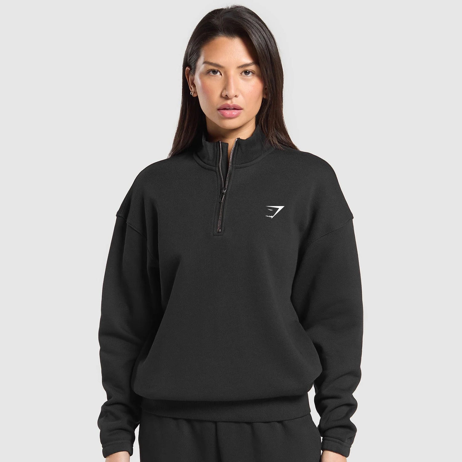 Moletom com Capuz Half-Zip Gymshark Oversized
