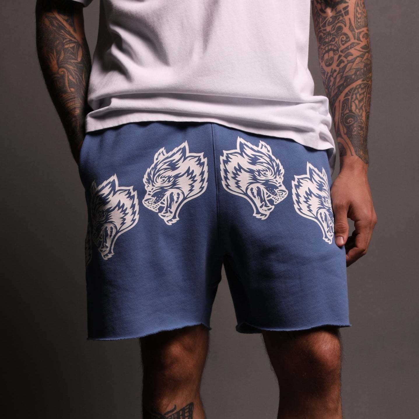 DUAL WLVS FRVR TRACK SHORTS