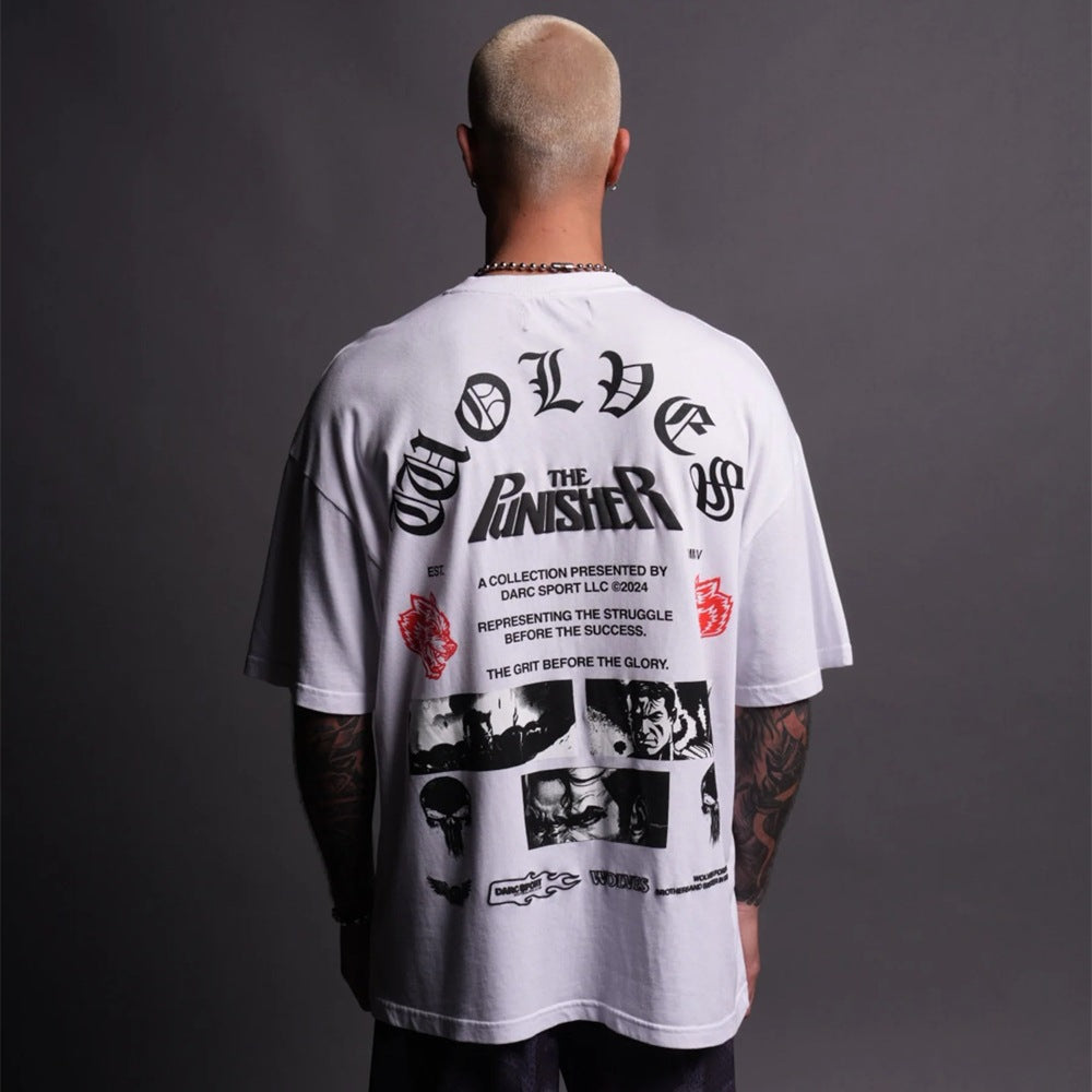 Camiseta Oversized Darc Sport Wolves x The Punisher