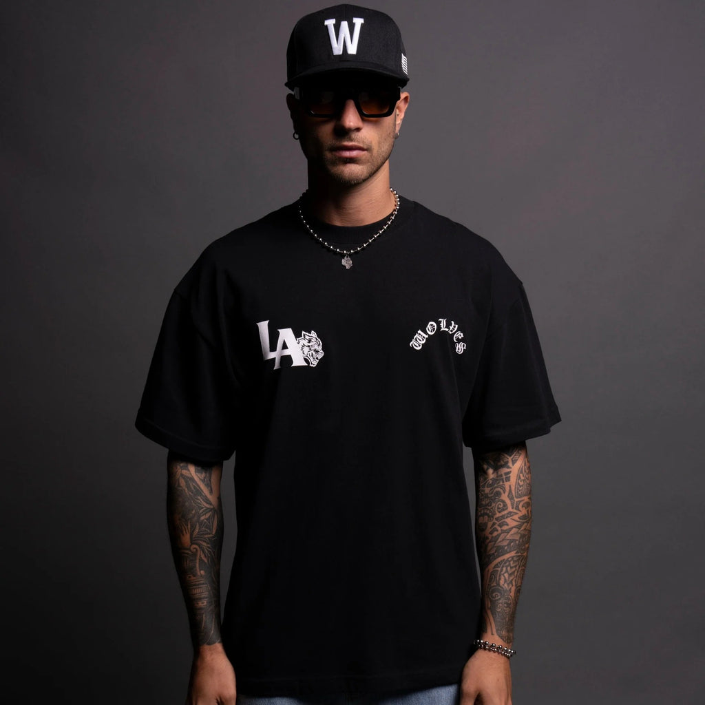 Camiseta Oversized Darc Sport LA Wolves Preta