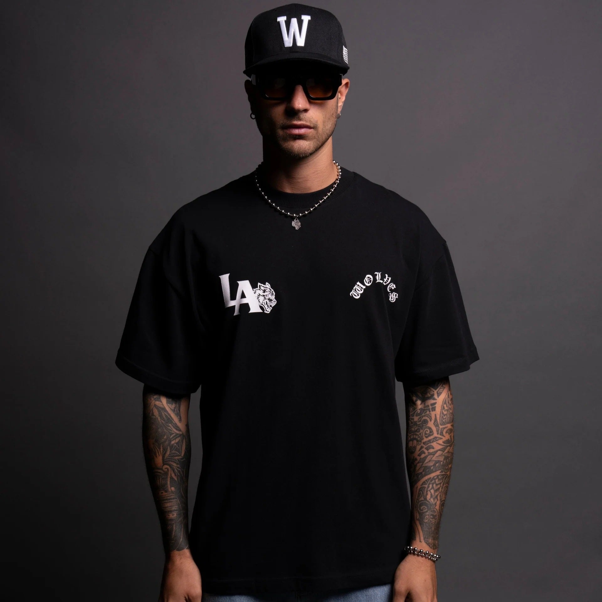 Camiseta Oversized Darc Sport LA Wolves Preta