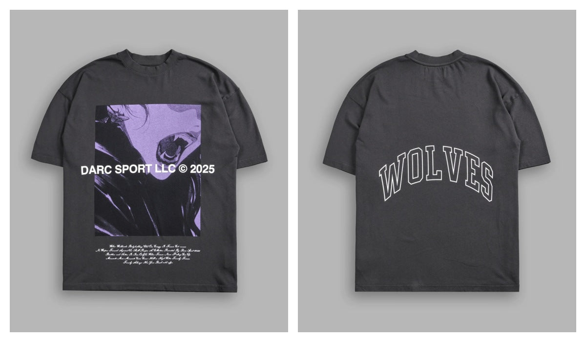Camiseta Oversized Darc Sport Wolves Dark
