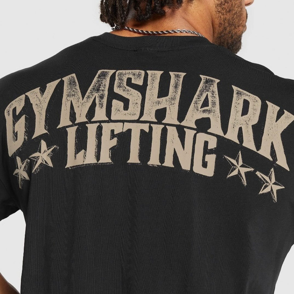 Camiseta Gymshark Lifting Oversized Distressed
