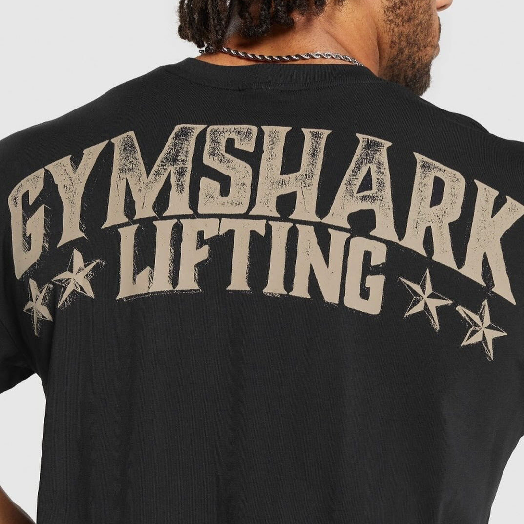 Camiseta Gymshark Lifting Oversized Distressed