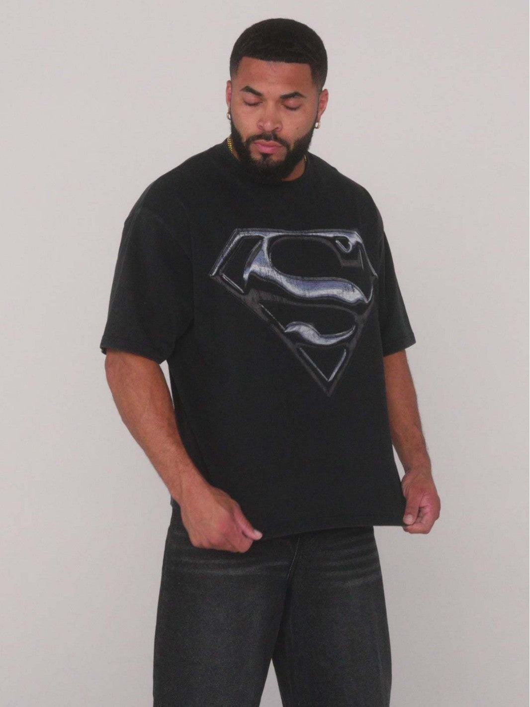 Camiseta YoungLA Superman DC Comics Oversized