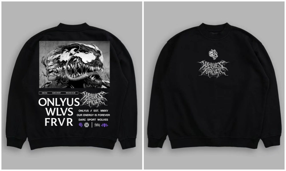Moletom Darc Sport "ONLYUS WLVS FRVR".