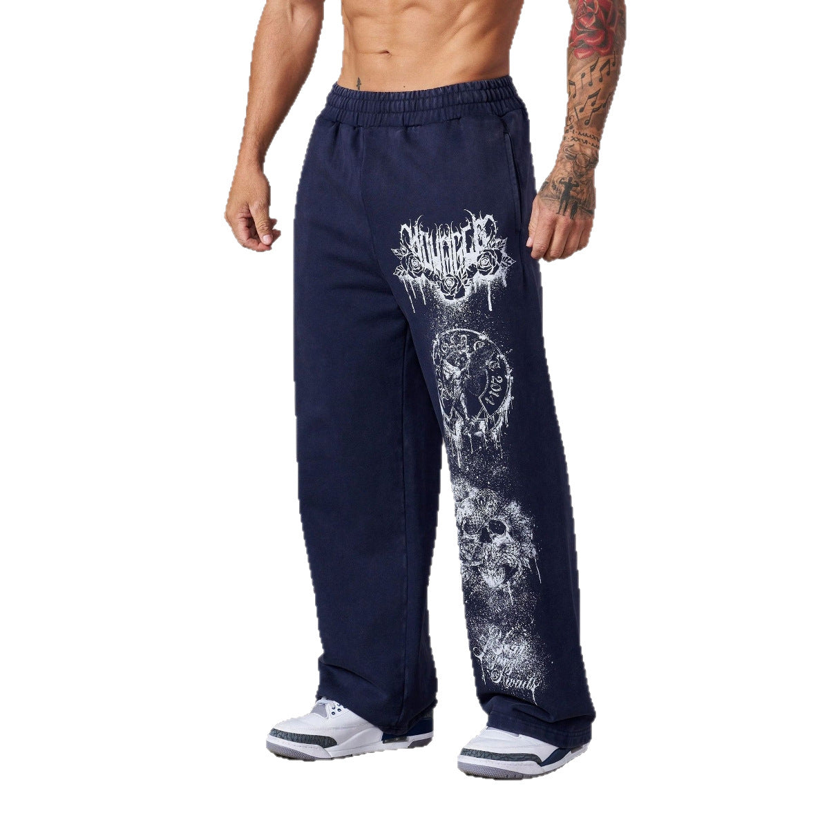 Calça  YoungLA Wide Leg Gótica Estonada