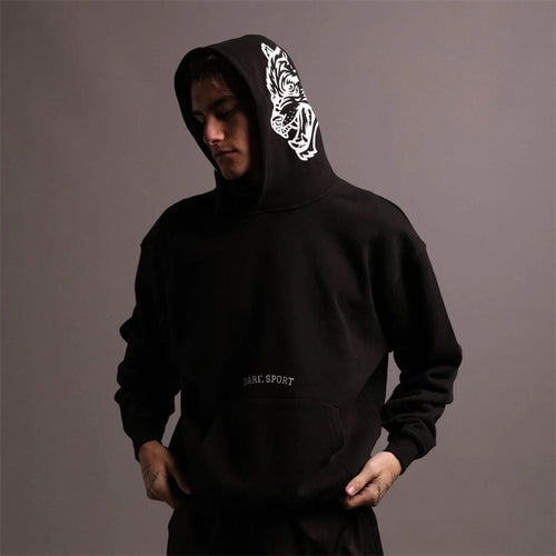 AT OUR CORE WLVS HOODIE IN BLACK