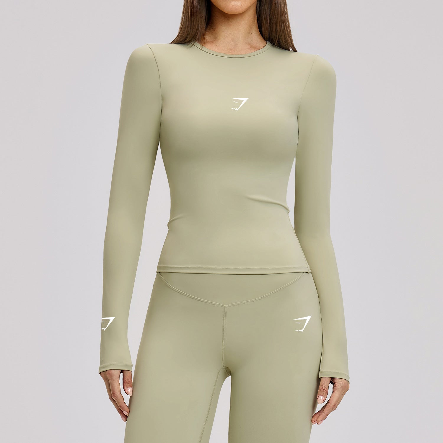 Top Cropped Gymshark Manga Longa Compression