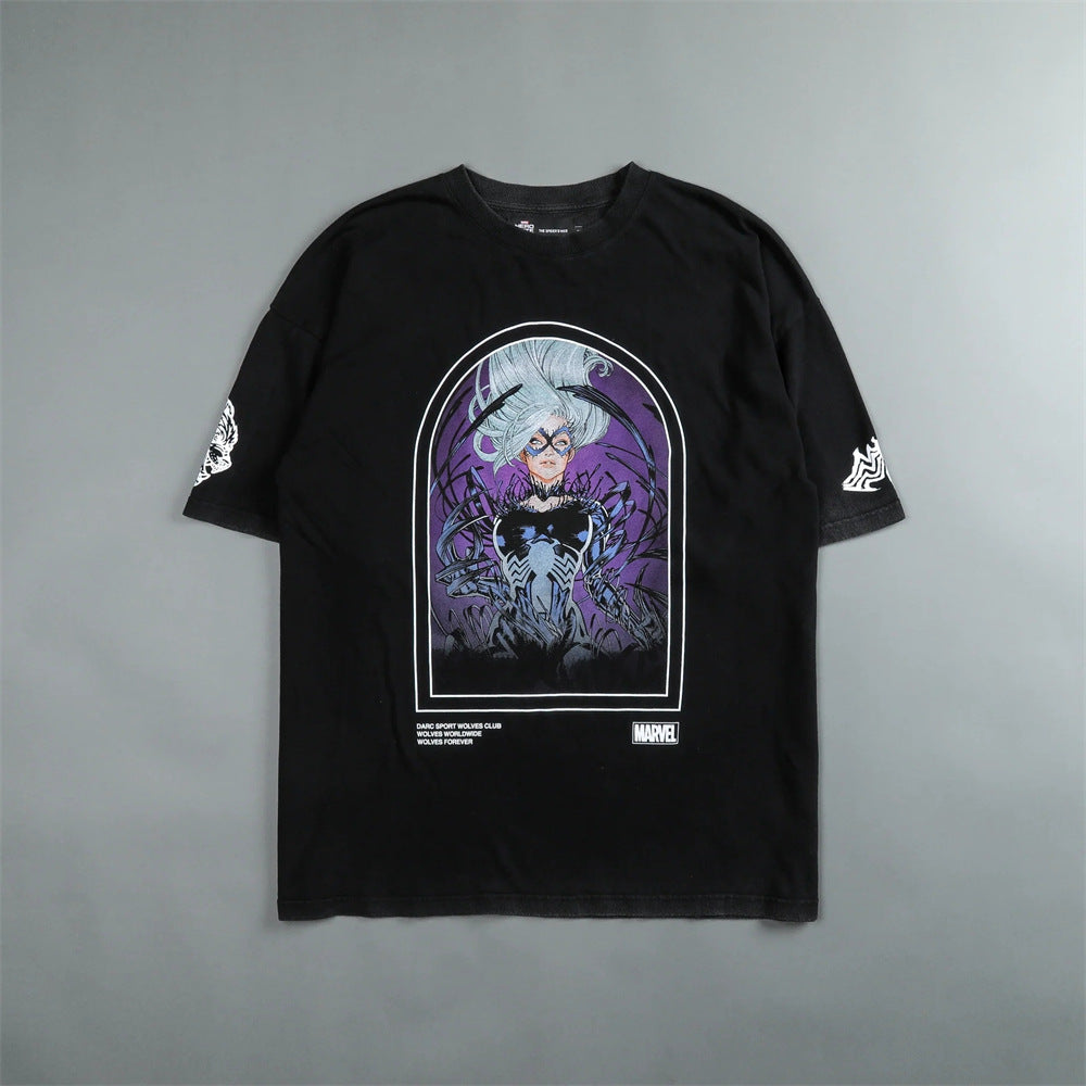 Camiseta Oversized Darc Sport x Marvel Black Cat