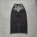 Calça Jogger YoungLA Wide Leg Acid Wash Dark