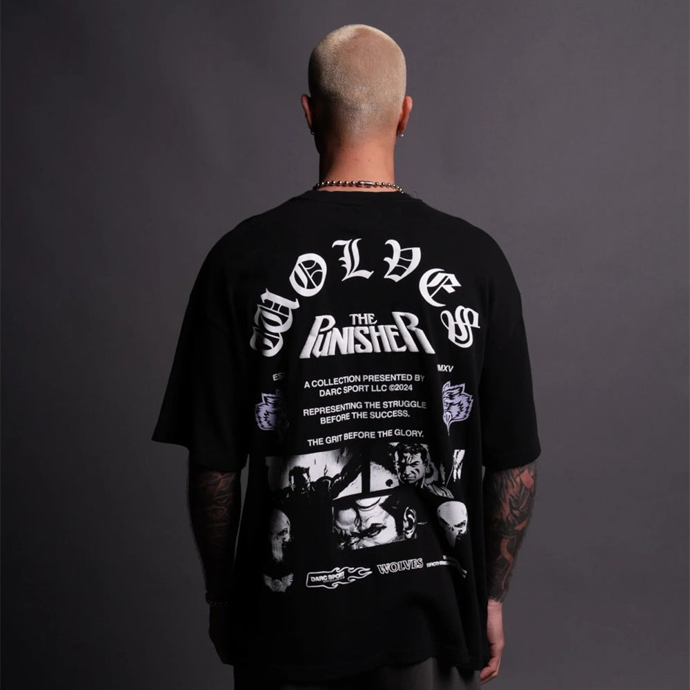 Camiseta Oversized Darc Sport Wolves x The Punisher
