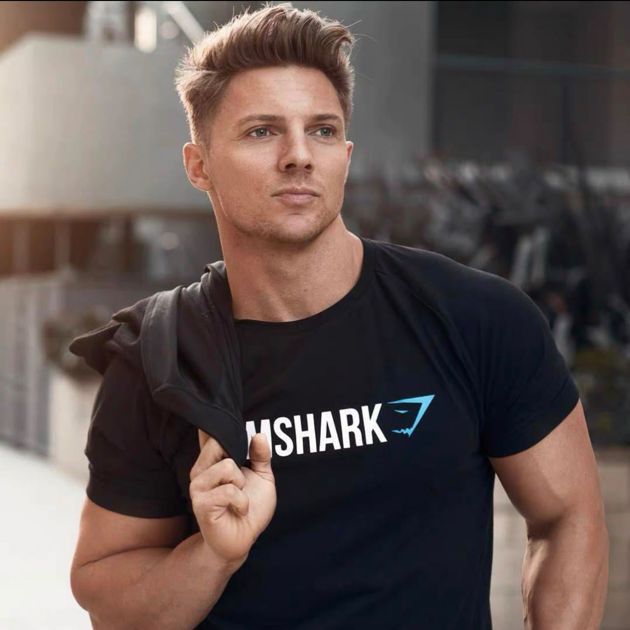 Camiseta Gymshark Logo Peito Slim Fit