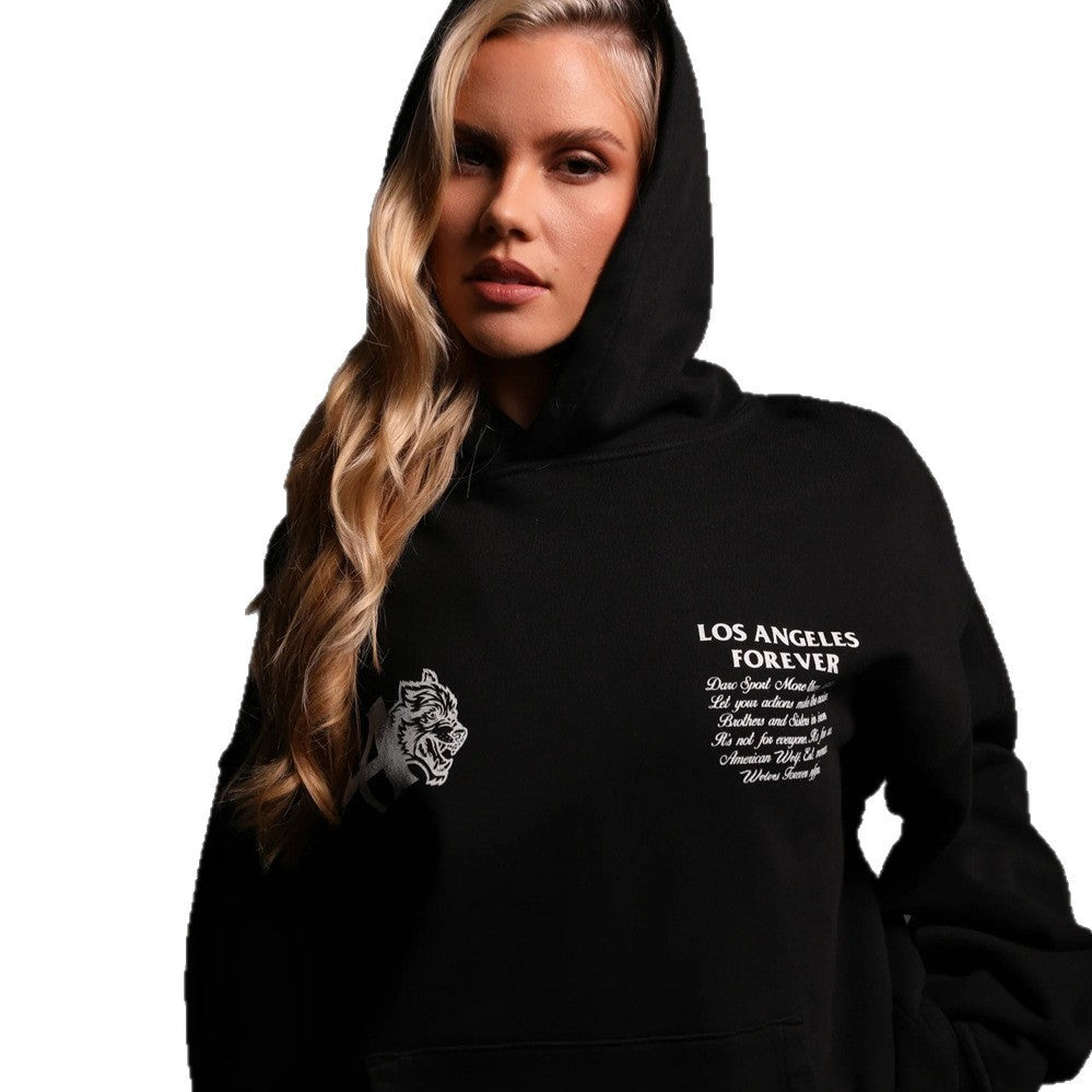Darc Sport Moletom com Capuz LA Wolf — Oversized Preto