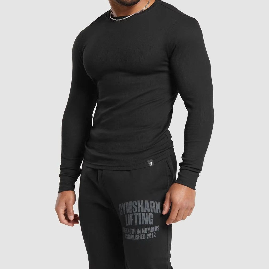 Camiseta Manga Longa Gymshark Canelada Slim