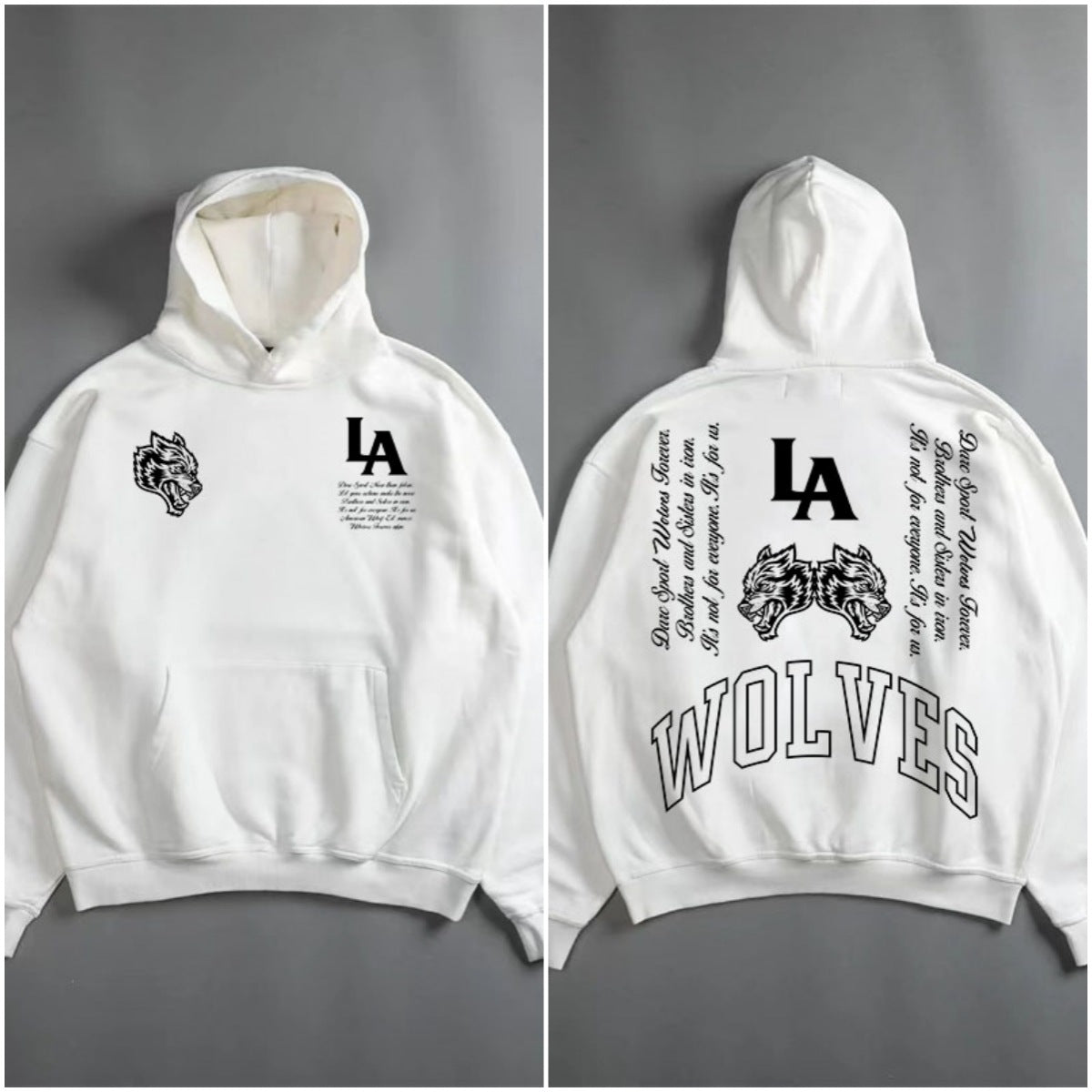 Darc Sport Moletom com Capuz LA Wolf — Oversized Preto