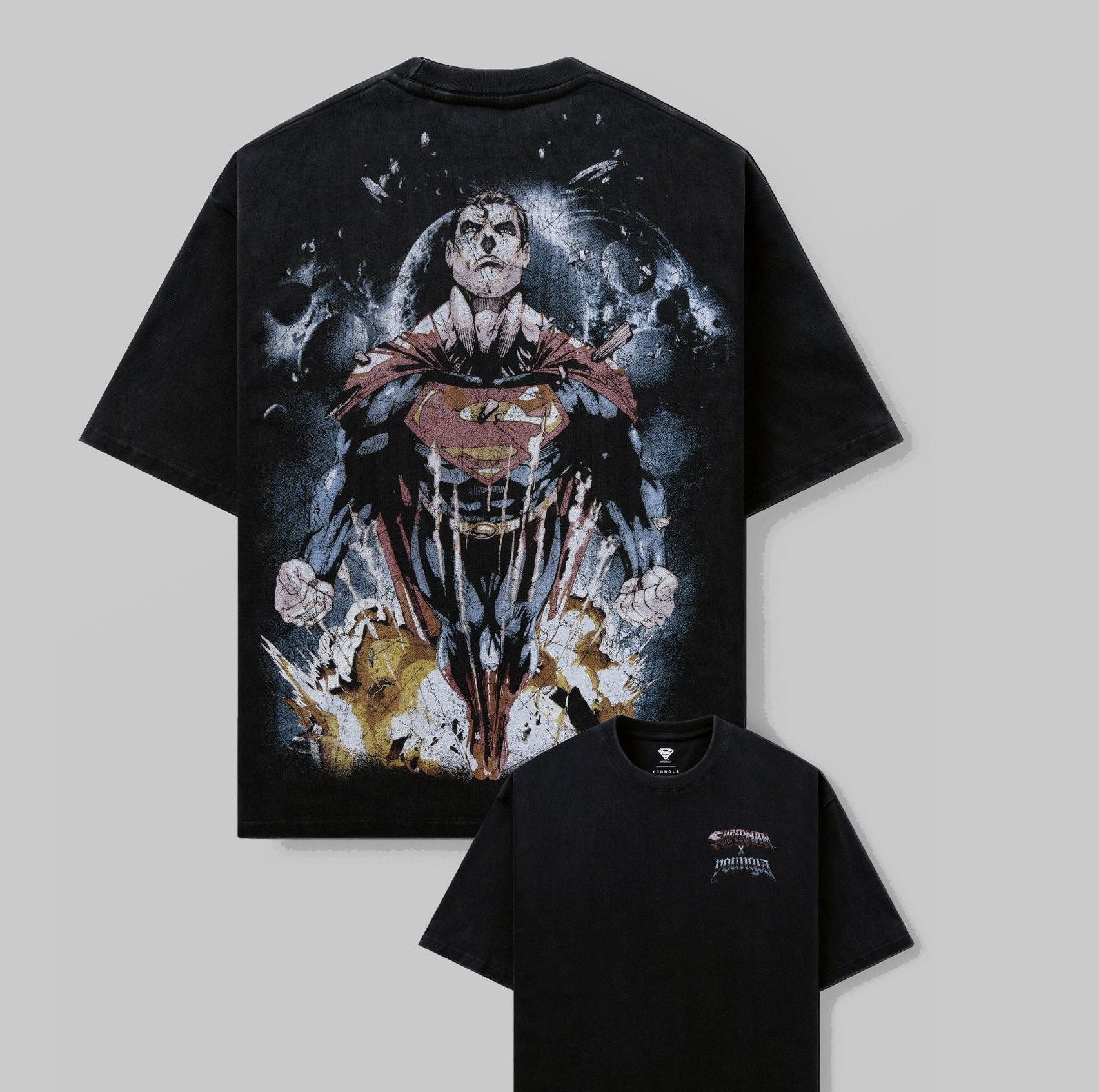 Camiseta YoungLA Superman DC Comics Oversized