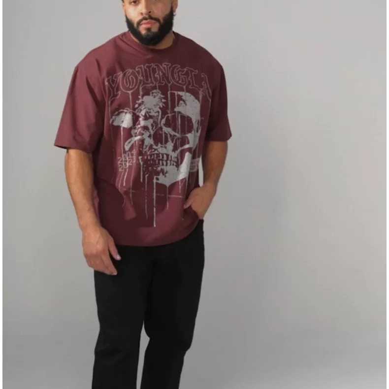 Camiseta Youngla Floral Skull Tees