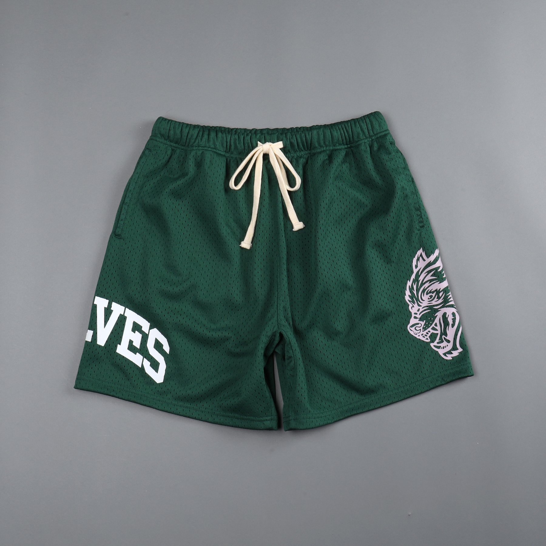 DUAL WLVS FRVR BROLIC TRACK SHORTS