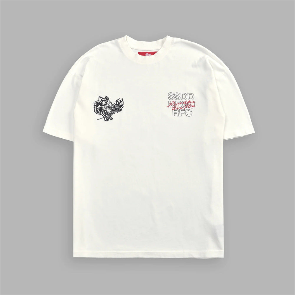 T-Shirt Algodão Premium Loose Fit – Logo Retro