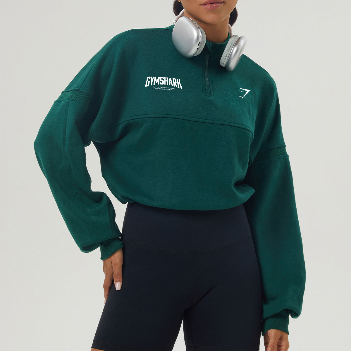 Moletom Cropped Gymshark Training Dept. Half-Zip
