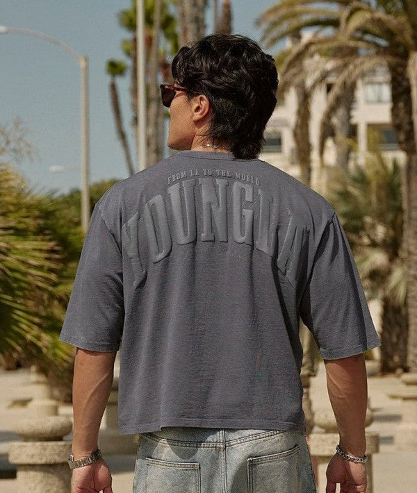 Camiseta Oversized YoungLA Embossed Collegiate