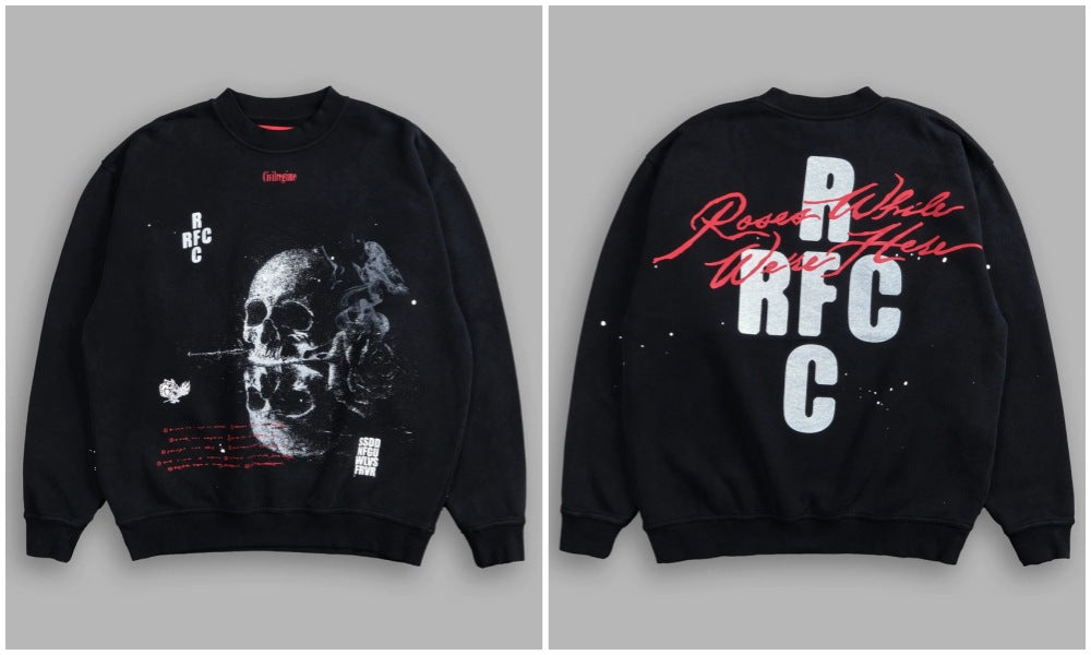 Moletom Darc Sport  "REFLECTIONS" SKULL and ROSE