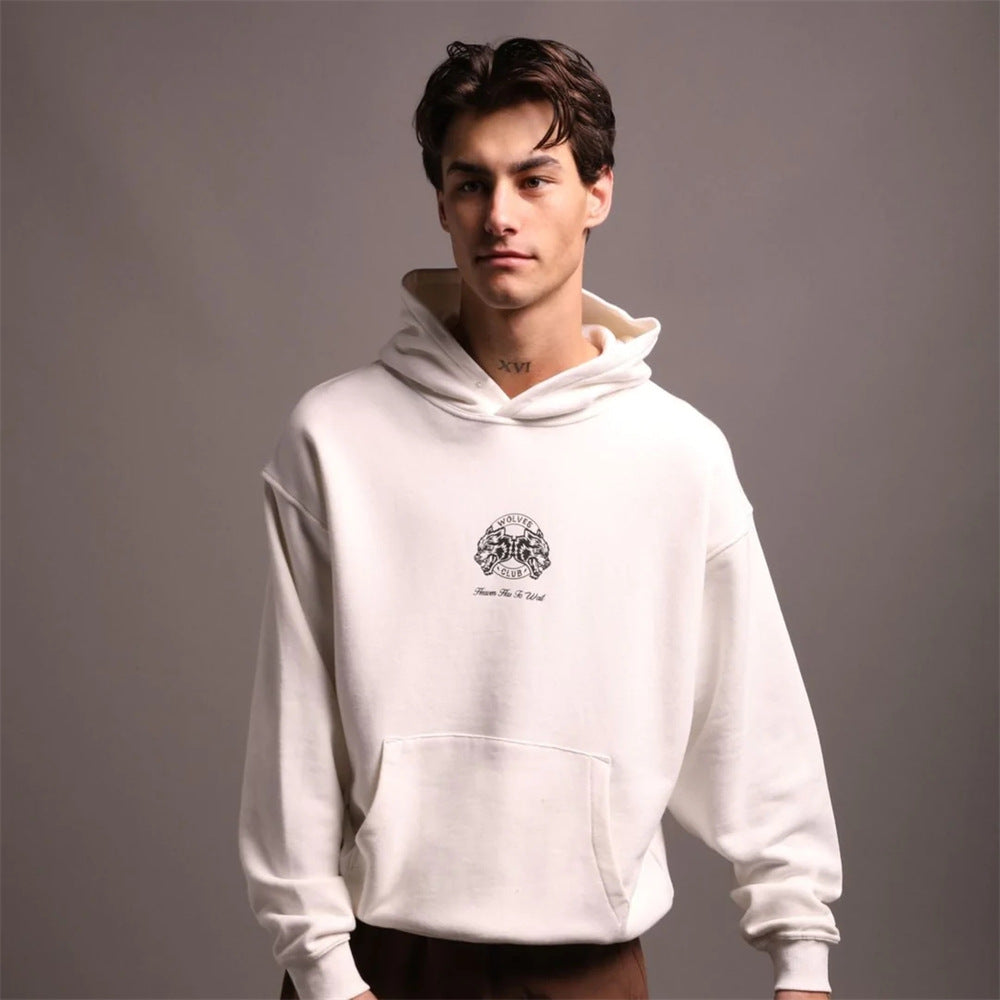 CLASSIC WOLVES BLACK AND WHITE HOODIE