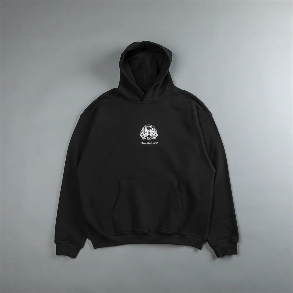CLASSIC WOLVES BLACK AND WHITE HOODIE