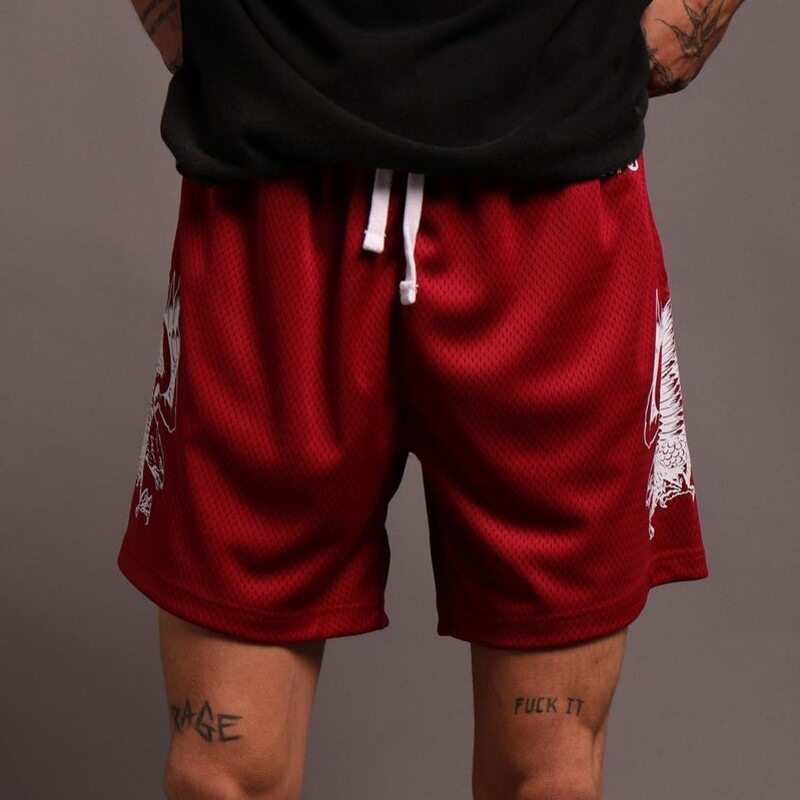 DARCSPORT RAGING WOLF BLACK TRAINING SHORTS