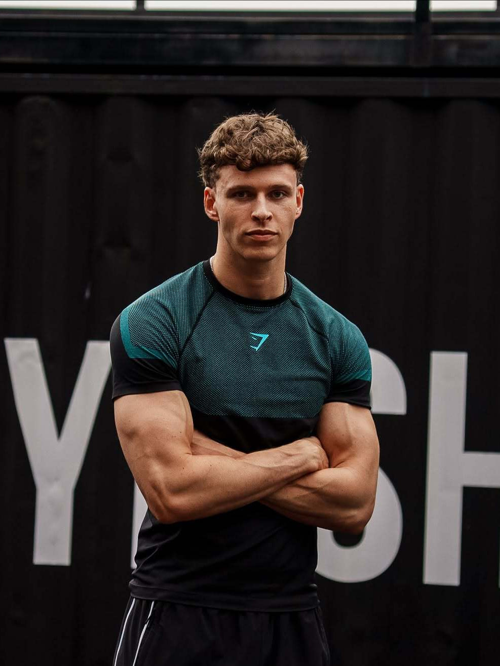 Camiseta Gymshark Compression Visionary Teal