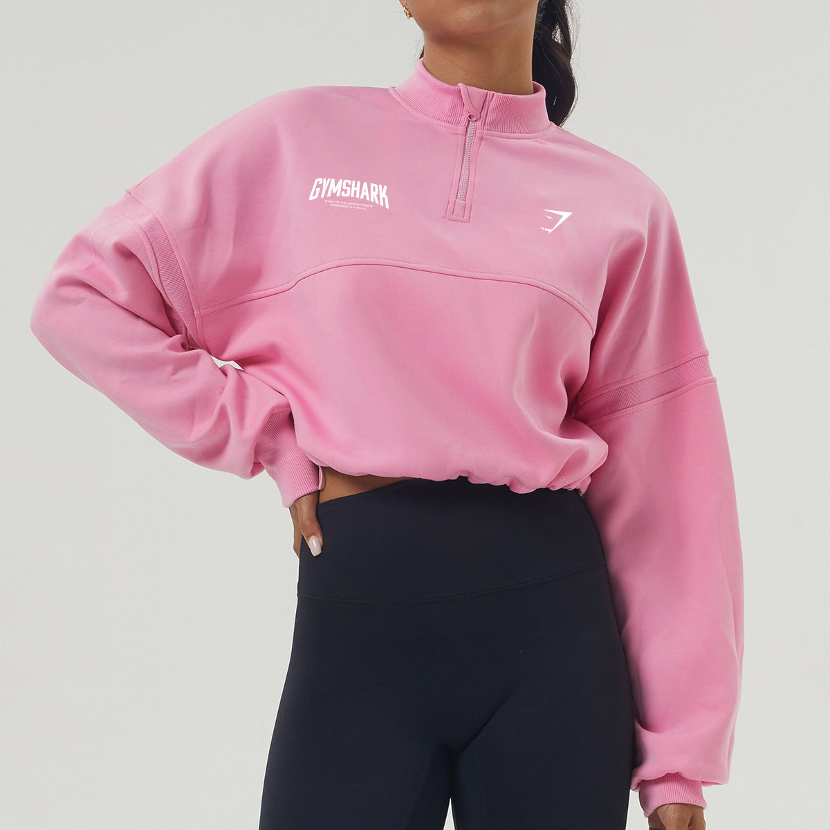 Moletom Cropped Gymshark Training Dept. Half-Zip