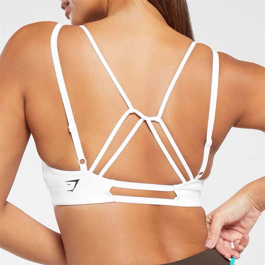 Top Esportivo Gymshark Alças Cruzadas Costas Abertas