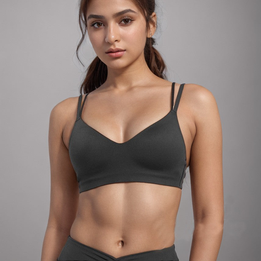 Top Esportivo Gymshark Alças Cruzadas Costas Abertas
