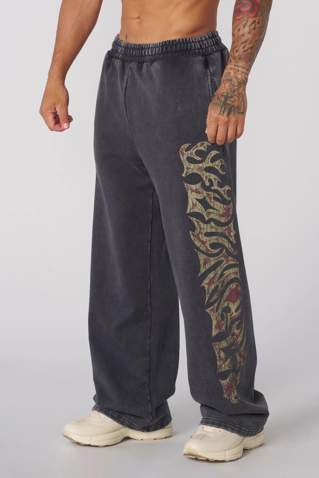 Calça  YoungLA Tiger Tribal Wide Leg